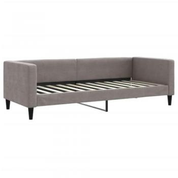Sofá cama tela gris taupe 80x200 cm, sofá cama sin colchón, cama de invitados, sofá cómodo para dormir