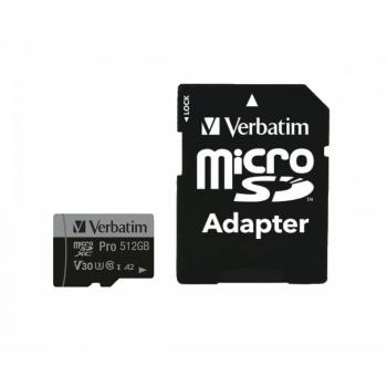 Tarjeta de memoria Verbatim 47046 MicroSDXC UHS-I Clase 10 Pro U3 512GB