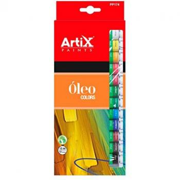Set de Pintura al Óleo para Artistas 12 Tubos de 12 Ml No Tóxico Colores Surtidos