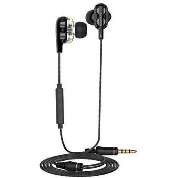 CoolBox CoolJoin – Auriculares In Ear con Micrófono y Cable Anti-Enredos, Control de Volumen, Tecnología Dual Driver, Estéreo, Jack 3,5mm. Para Mi, Xiaomi, Samsung, Ordenador, Portátil, PC, PS4, Xbox