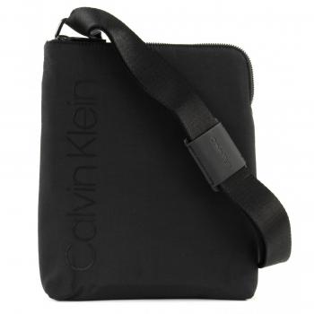 Calvin Klein Jeans - Strapped Flat Crossover, Shoppers y bolsos de hombro Hombre, Negro