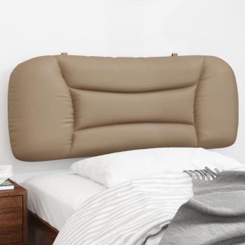 Cabecero Acolchado de Cama 100 cm en Cuero Sintético Capuchino Marrón