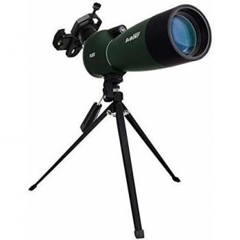 Svbony SV28 Telescopio Terrestre 25-75x70 Impermeable Prisma BAK4 Lente óptica Recubierta MC Zoom Spotting Scope con Trípode y Adaptador de Smartphone