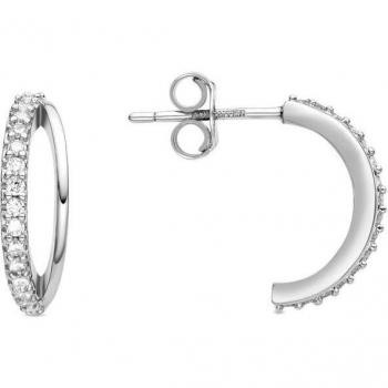 Pendientes de Luxenter Africa Basic en aleación de metal bañados en rodio con diseño elegante.