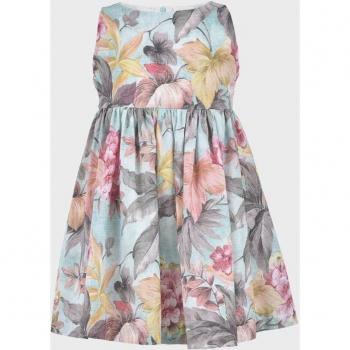 Vestido de niña sin mangas con estampado de flores