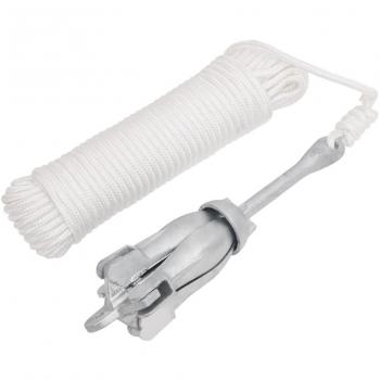 Ancla Plegable con Cuerda de Hierro Maleable Plateado - Peso 2,5 kg