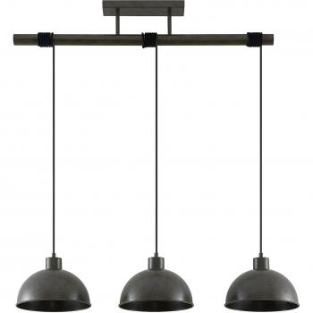 Lámpara colgante Lindby Jorek de acero, vintage, color negro, 3 luces E27, ideal para salón y comedor