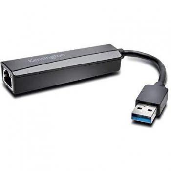 Kensington Adaptador Ethernet USB 3.0 negro, USB 3.0-Ethernet-Adapter, Negro