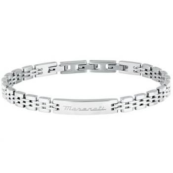 Pulsera de Hombre Maserati Iconic en Acero Plateado - Regalo para Novio JM424AVD65