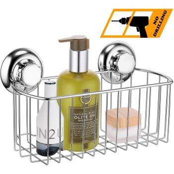 MaxHold Sistema de vacío Rectangular Cesta de la ducha - No-perforar - Acero inoxidable Nunca Moho - almacenamiento de la cocina&baño