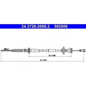 Cable de embrague ATE 24.3728-2006.2