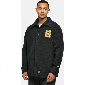 Starter Black Label Men's Sherpa Fleece Shirt Jacket - Black