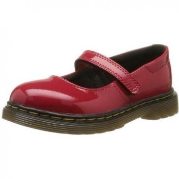 Dr Martens Niños Tully Rojo Patent Zapatos-19 Niños