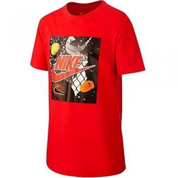 NIKE B NSW tee Playground Futura Short Sleeve T-Shirt, Niños, University Red, XL