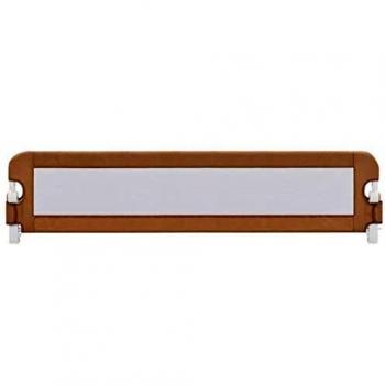 Barandilla de Seguridad para Cama Infantil de Poliéster Taupe +18M 180x42 cm