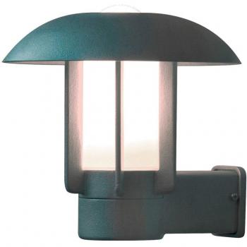 Aplique de exterior Heimdal en aluminio gris plata, IP44, LED E27 60W