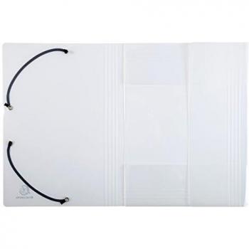 Exacompta 56742E - Carpeta con gomas y 3 solapas de polipropileno 5/10º, A4, transparente