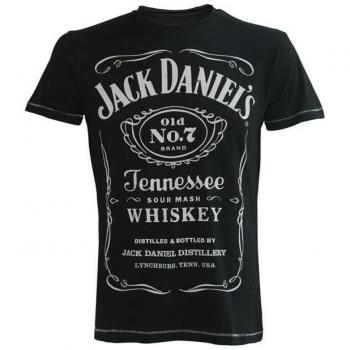 JACK DANIEL'S - camiseta con el logotipo clásico, tamaño: L, Color: Negro