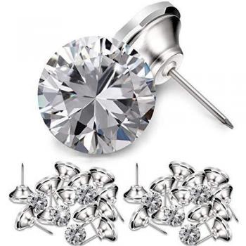 Boyigog 30 Pcs Botones Cristal, Costura Accesorios para Cabeceras de Sofá, Decoración de Manualidades Diamante Botones Redondos de Bricolaje para Sofá Costura Tapicería