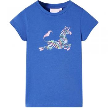 Camiseta infantil azul cobalto 116