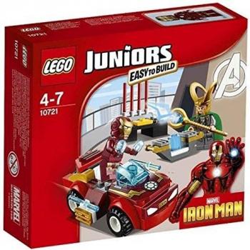 LEGO Juniors 10721 Iron Man contra Loki - Set de construcción para niños con figuras de acción