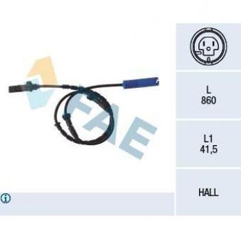 Sensor ABS FAE 78046 - Sensor de velocidad de rueda, compatible con vehículos específicos, fabricado por FAE, diseñado para garantizar un rendimiento óptimo del sistema de frenos antibloqueo (ABS), incluye conectores y especificaciones