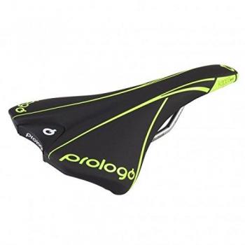 Prologo Kappa T2.0 – Sillín de bicicleta Unisex, Hard Black/Yellow Fluo
