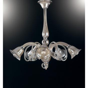 Plafón Colgante Multibrazo Poseidon Champagne 5 Luces 72x65cm