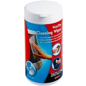 Toallitas Húmedas y Secas para Pantallas ESSELTE DATALINE (50 unidades)
