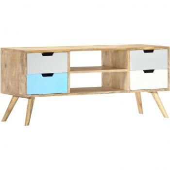 Soporte para TV móvil de madera maciza de mango 110x35x48 cm
