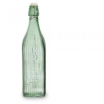 Botella de Vidrio Ecológica Quid Viba 1L Verde Brillante con Tapón Reciclable