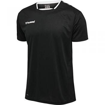 Camiseta de Manga Corta Hummel Authentic Poly, Color: Negro/Blanco, Talla: 140