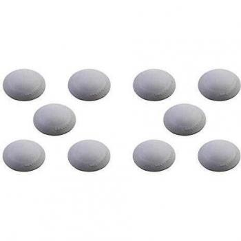 Hansi Home Xpert X502201-4 - Juego de 10 topes de puerta, diámetro de 40 mm, color blanco