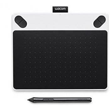 Wacom CTL-490DW-S Intuos Draw Tableta gráfica, Color blanco y negro