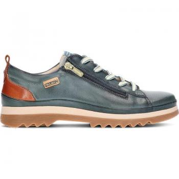Zapato Mujer Pikolinos 6979 Ocean - Zapatillas de deporte de piel de alta calidad, cómodas y transpirables, con cordones y plantilla acolchada Memory Foam