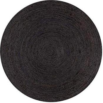 vidaXL Alfombra Redonda de Yute Tejida a Mano Tapete Alfombrilla Felpudo Moqueta Tapiz Esterilla Artesanía Diámetro 150 cm Gris Oscuro