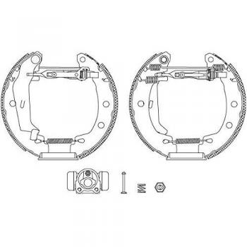 HELLA 8DB 355 004-261 Bremsbackensatz