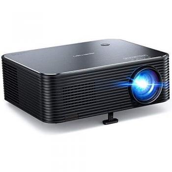 Proyector, APEMAN Full HD Native 1080P, compatible con 4K, pantalla de 300 con corrección electrónica trapezoidal, compatible con HDMI/USB/Smartphone/PC/PS4, para Home Cinema/Presentación comercial