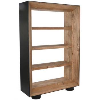Estantería DKD Home Decor Marrón Negro Pino Madera Reciclada 120 x 48 x 240 cm