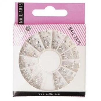 Pollie Strass Plata Rhinestones Decoración de Uñas 1 Unidad