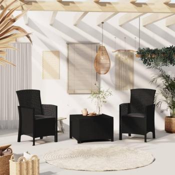 vidaXL Sillón de jardín con cojín ratán PP