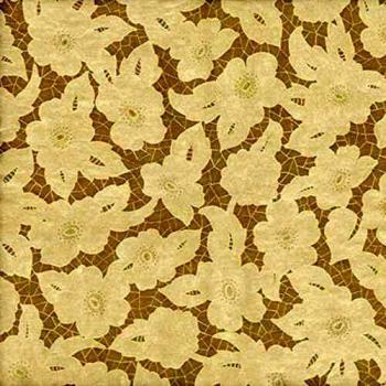 Equipo DRT Albinoni - Papel pintado floral vintage, color beige nácar