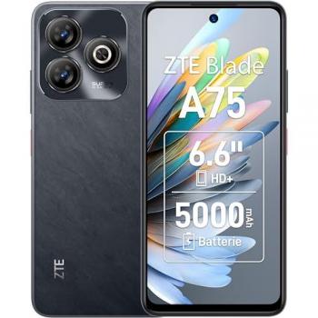 Smartphone ZTE Blade A75 128GB Negro, Dual SIM, 6.6, 4GB RAM, Cámara de 50 MP, Android 9.0, 4G