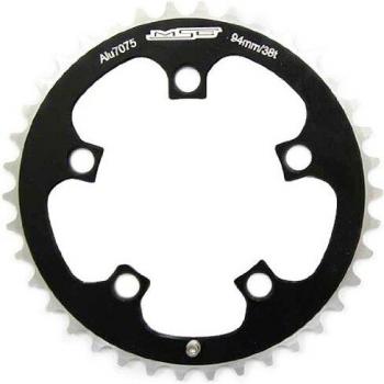 MSC Bikes MSC CNC Alu7075 4 mm 5Brazos 94 mm 38D - Plato de Ciclismo, Color Negro