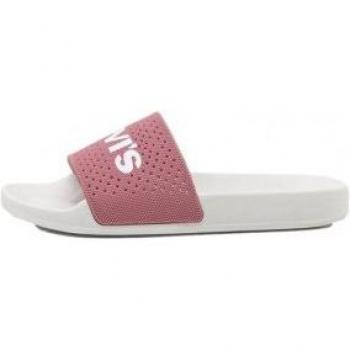 Levi's para mujer. Chanclas June Perf S Rosa y Blanco Levi's