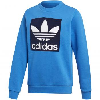 adidas Trefoil Crew Sweatshirt, Niños, Bluebird/Collegiate Navy/White, 1112Y