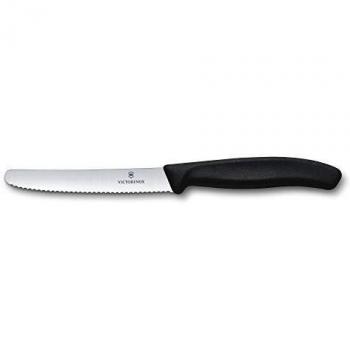 Victorinox Swiss Classic 11cm Serrated Tomato Knife - Black