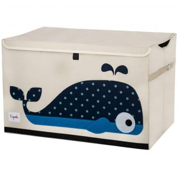 3 Sprouts Kids Toy Chest - Baúl de almacenamiento para habitación de niños y niñas, ballena