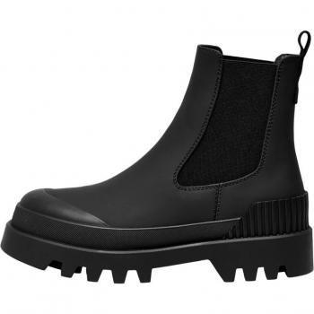 Botas y Botines Only Buzz-2 Negro, calzado mujer, material sintético, diseño moderno, suela de goma antideslizante, cierre con cremallera lateral, tacón bajo para mayor comodidad