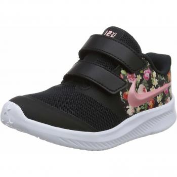 Nike Star Runner 2 VF (TDV), Zapatillas de Gimnasia para Niñas, Negro (Black/Pink Tint 001), 18.5 EU